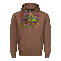 Chestnut louisiana louisiana louisiana mardi gras Zipper Hoodie - OliviaCreatesArt
