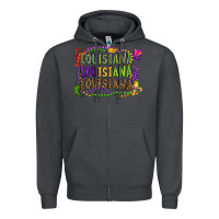 Smoke louisiana louisiana louisiana mardi gras Zipper Hoodie - OliviaCreatesArt