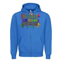 True Royal louisiana louisiana louisiana mardi gras Zipper Hoodie - OliviaCreatesArt