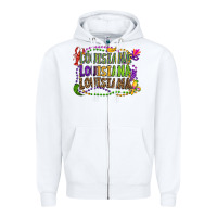 White louisiana louisiana louisiana mardi gras Zipper Hoodie - OliviaCreatesArt