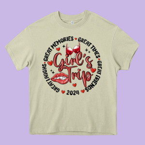 Girl's Trip Heavy Core Tee Designed By Maliassmallbusiness