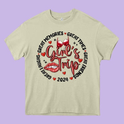 Girl's Trip Heavy Core Tee Designed By Maliassmallbusiness