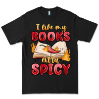 Black i like my books extra spicy Premium Tee - MaliasSmallBusiness