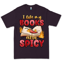 Plum i like my books extra spicy Premium Tee - MaliasSmallBusiness
