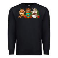 Black Halloween thanksgiving christmas coffee cups Premium Sweatshirt - FaDigitalArtStudio