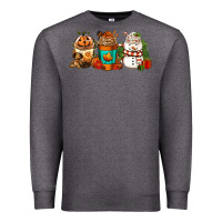 Charcoal Heather Halloween thanksgiving christmas coffee cups Premium Sweatshirt - FaDigitalArtStudio