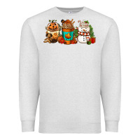 Oatmeal Heather Halloween thanksgiving christmas coffee cups Premium Sweatshirt - FaDigitalArtStudio