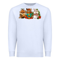 White Halloween thanksgiving christmas coffee cups Premium Sweatshirt - FaDigitalArtStudio