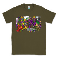 Army Green RN Registered Nurse Mardi Gras Classic Tee - LillyAllenDesigns