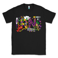 Black RN Registered Nurse Mardi Gras Classic Tee - LillyAllenDesigns