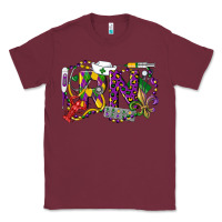 Burgundy RN Registered Nurse Mardi Gras Classic Tee - LillyAllenDesigns