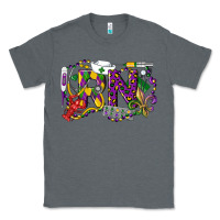 Charcoal Heather RN Registered Nurse Mardi Gras Classic Tee - LillyAllenDesigns