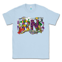 Dusty Blue RN Registered Nurse Mardi Gras Classic Tee - LillyAllenDesigns