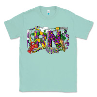 Seafoam RN Registered Nurse Mardi Gras Classic Tee - LillyAllenDesigns