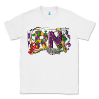 White RN Registered Nurse Mardi Gras Classic Tee - LillyAllenDesigns