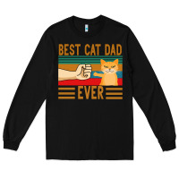 Black Best Cat Dad Ever Long Sleeve Tee - Bettercallsaul