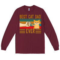 Best Cat Dad Ever Long Sleeve Tee | Teevron