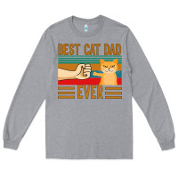 Heather Grey Best Cat Dad Ever Long Sleeve Tee - Bettercallsaul