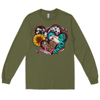 Army Green nurse hearts Long Sleeve Tee - Jasminsmagicworld