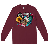Burgundy nurse hearts Long Sleeve Tee - Jasminsmagicworld
