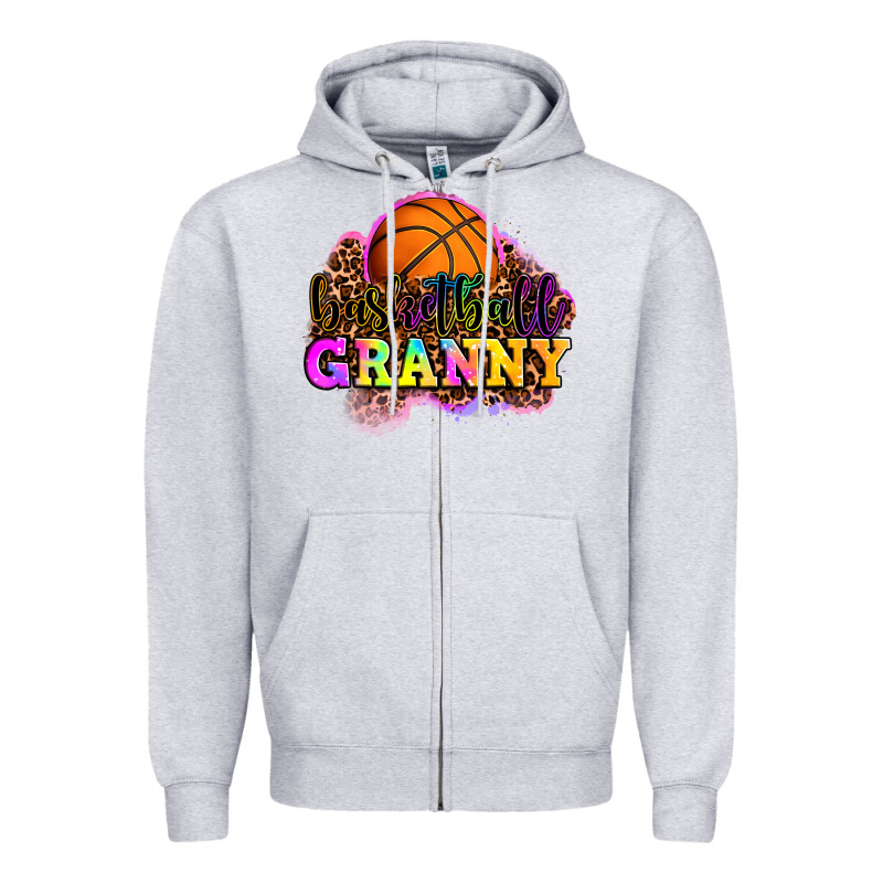Basketball Granny Zipper Hoodie by OliviaCreatesArt | Teevron