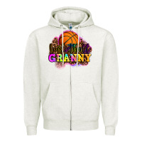 Oatmeal Heather basketball granny Zipper Hoodie - OliviaCreatesArt