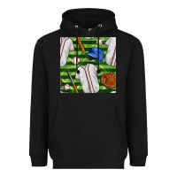 Black baseball uniform and field seamless pattern Heavyweight Hoodie - BundleAndBundleShop