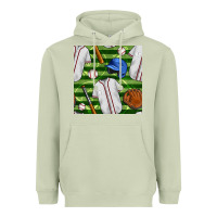 Matcha baseball uniform and field seamless pattern Heavyweight Hoodie - BundleAndBundleShop