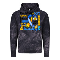 Cloud Black down syndrome awareness typography Vintage Hoodie - Artiststas
