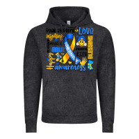 Vintage Black down syndrome awareness typography Vintage Hoodie - Artiststas