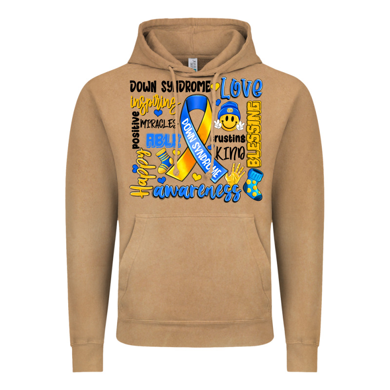 Down Syndrome Awareness Typography Vintage Hoodie by Artiststas | Teevron