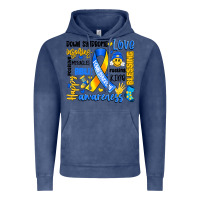 Vintage Denim down syndrome awareness typography Vintage Hoodie - Artiststas