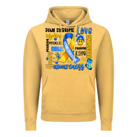 Vintage Mustard down syndrome awareness typography Vintage Hoodie - Artiststas