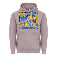 Vintage Zinc down syndrome awareness typography Vintage Hoodie - Artiststas