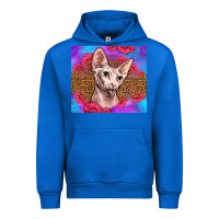 Cobalt purple glitter roses sphynx cat Urban Hoodie - LillyAllenDesigns