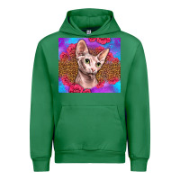 Emerald purple glitter roses sphynx cat Urban Hoodie - LillyAllenDesigns