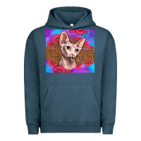 Pigment Midnight Navy purple glitter roses sphynx cat Urban Hoodie - LillyAllenDesigns