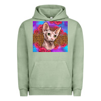 Pigment Oil Green purple glitter roses sphynx cat Urban Hoodie - LillyAllenDesigns