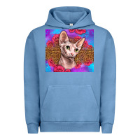 Pigment Pebble Blue purple glitter roses sphynx cat Urban Hoodie - LillyAllenDesigns