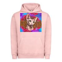 Pigment Salmon purple glitter roses sphynx cat Urban Hoodie - LillyAllenDesigns