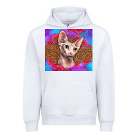 White purple glitter roses sphynx cat Urban Hoodie - LillyAllenDesigns