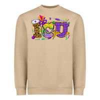 Mushroom Mardi Gras ICU Nurse Heavyweight Sweatshirt - HowdyJamesFarm