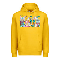 Lemon Easter bunnies coffee cups Premium Hoodie - OliviaCreatesArt