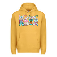 Mustard Easter bunnies coffee cups Premium Hoodie - OliviaCreatesArt