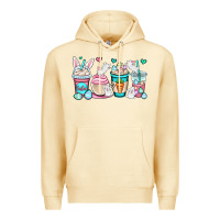 Pina Colada Easter bunnies coffee cups Premium Hoodie - OliviaCreatesArt