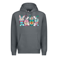 Rock Easter bunnies coffee cups Premium Hoodie - OliviaCreatesArt