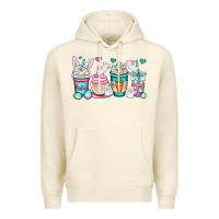 Sandshell Easter bunnies coffee cups Premium Hoodie - OliviaCreatesArt