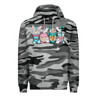 Slate Camo Easter bunnies coffee cups Premium Hoodie - OliviaCreatesArt