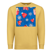 Antique Gold winter  snowflakes hot cocoa ice skating shoes Premium Sweatshirt - FaDigitalArtStudio