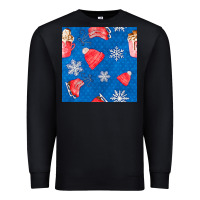 Black winter  snowflakes hot cocoa ice skating shoes Premium Sweatshirt - FaDigitalArtStudio